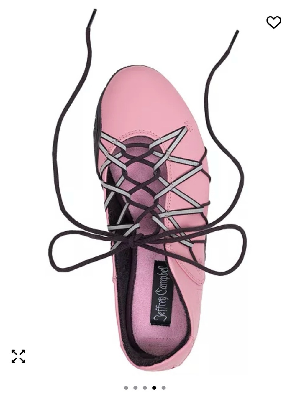 Jeffrey Campbell Pink Lace-Up Ballet Flats - Picture 6 of 6